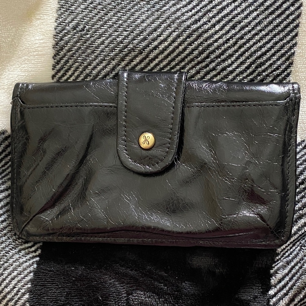 New HOBO Black Leather Wallet